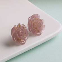 Load image into Gallery viewer, S925银针树脂新款花朵耳钉个性甜美少女耳环韩国时尚潮流气质耳饰