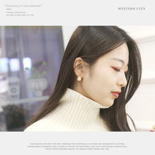 Load image into Gallery viewer, 2020韩版 S925银针猫眼石耳钉女 水滴无耳洞耳夹时尚气质街拍耳饰