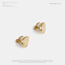 Load image into Gallery viewer, 2020韩版 S925银针猫眼石耳钉女 水滴无耳洞耳夹时尚气质街拍耳饰