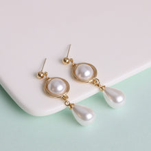 Load image into Gallery viewer, 韩国东大门珍珠耳环耳夹无耳洞S925银针耳钉女时尚潮流复古耳饰