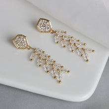 Load image into Gallery viewer, S925银针长款超仙儿高级感耳饰玻璃珠款韩国东大门时尚潮流耳环女