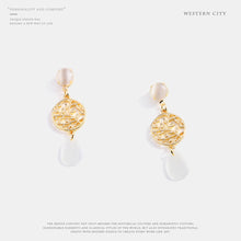 Load image into Gallery viewer, 2020新品欧美流行时尚猫眼石耳环春夏树藤长款耳環S925银针耳坠女