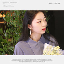 Load image into Gallery viewer, 新店开业前三名买一送一ins韩国超仙长款时尚大珍珠耳环坠女S925银针优雅耳饰无耳洞耳夹
